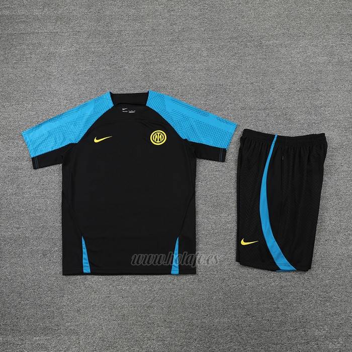 Chandal del Inter Milan Manga Corta 2022-2023 Negro - Pantalon Corto